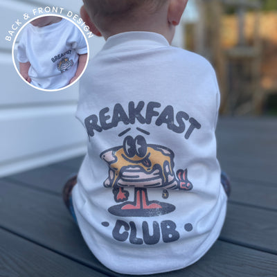 Breakfast club (back and front) white t-shirt