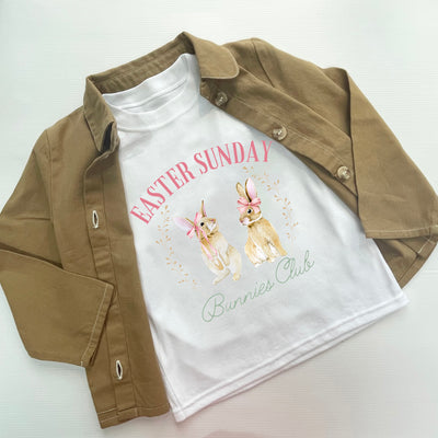 The Easter Sunday Bunny Club white t-shirt
