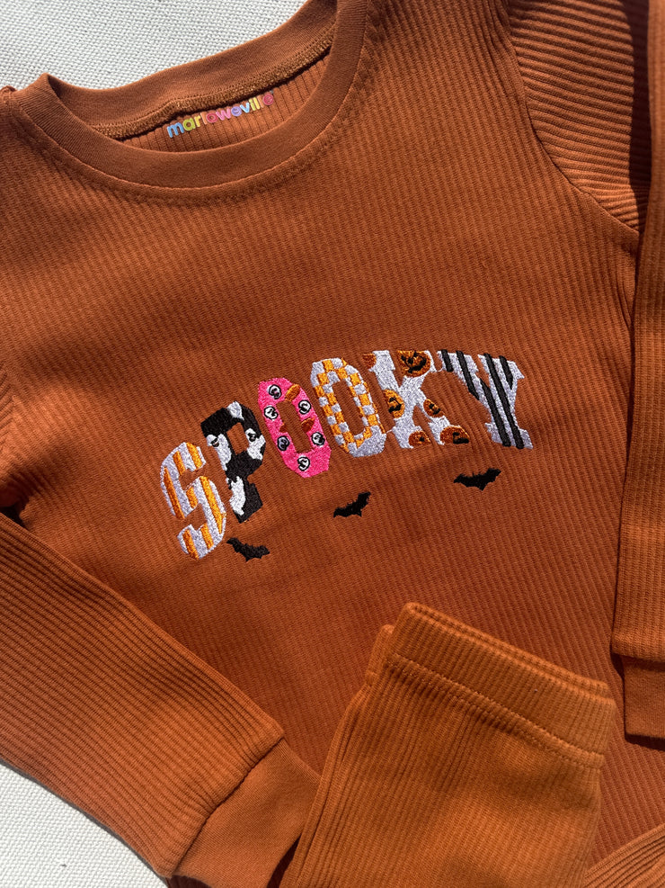 Mystery halloween embroidered kids sweater/set