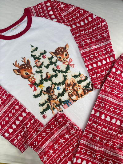 4-5 years vintage deer pjs