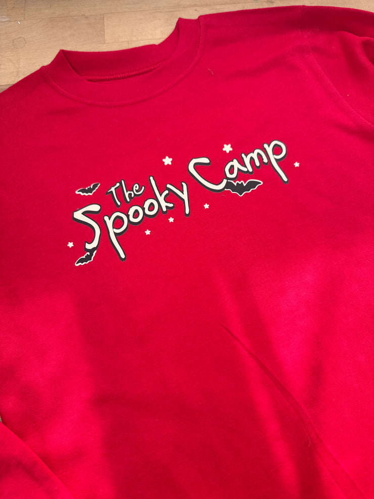 5/6 years PRE-MADE spooky camp red long sleeves tee
