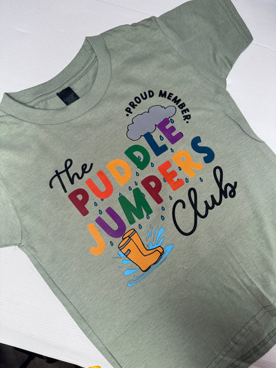 4-5 years sage puddle jumpers tee