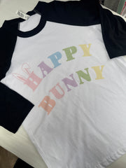 6-8 years Happy bunny raglan
