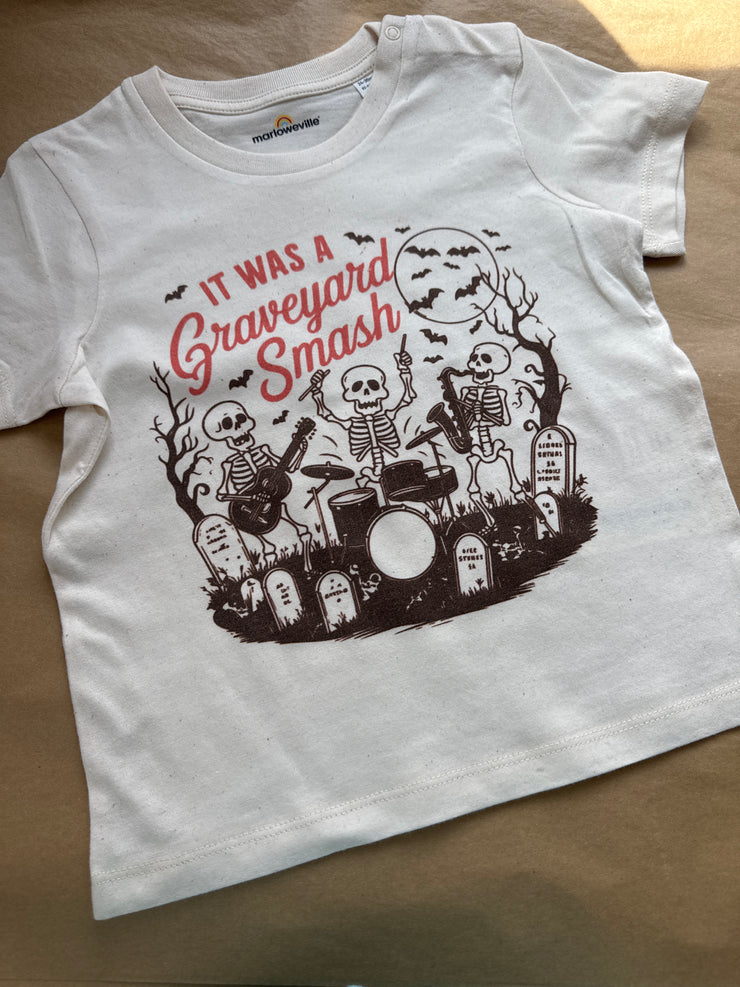 2/3 years- PRE-MADE- graveyard smash natural tee