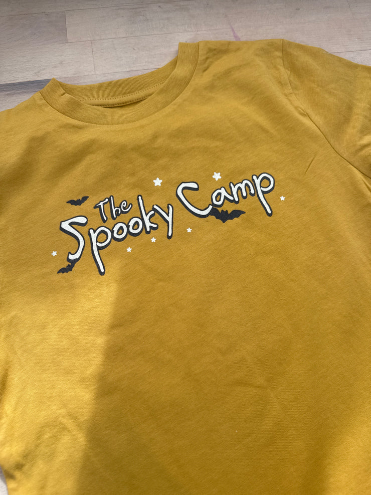 5/6 years PRE-MADE spooky camp ochre tee
