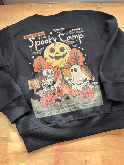 3/4 years PRE-MADE spooky camp sweater