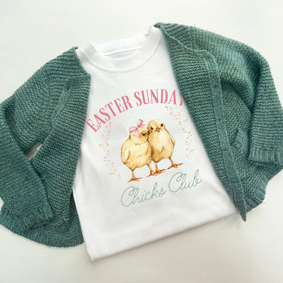 The Easter Sunday Chicks Club white t-shirt