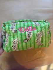 Quilted handmade cotton make up/ toiletry organiser bags
