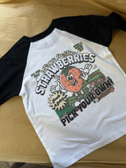4-5 years black strawberry raglan