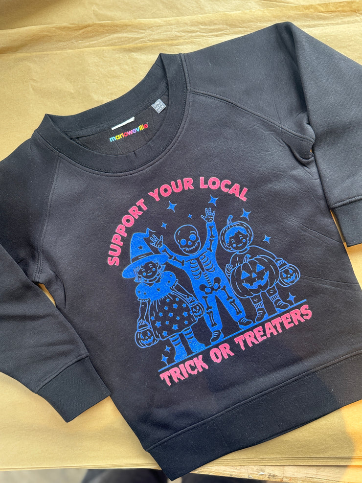 3-4 years support your local black sweater