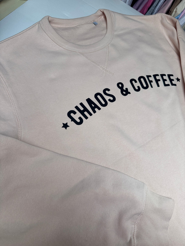 Large (14-16) Light dusky pink sweater chaos & coffee