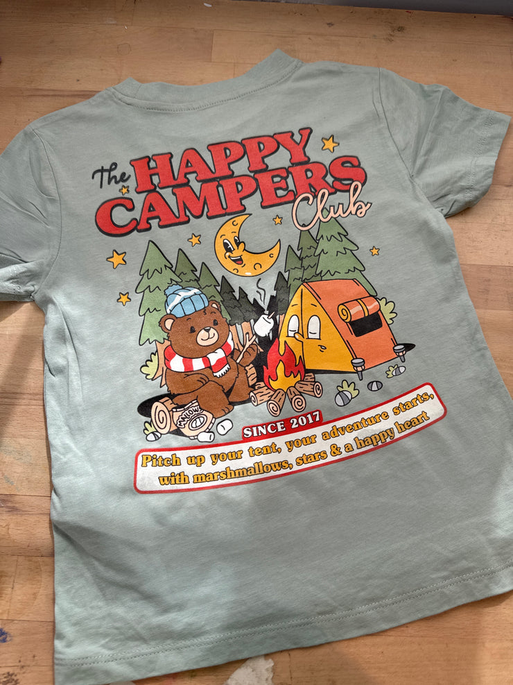 5/6 years PRE-MADE happy campers aloe tee