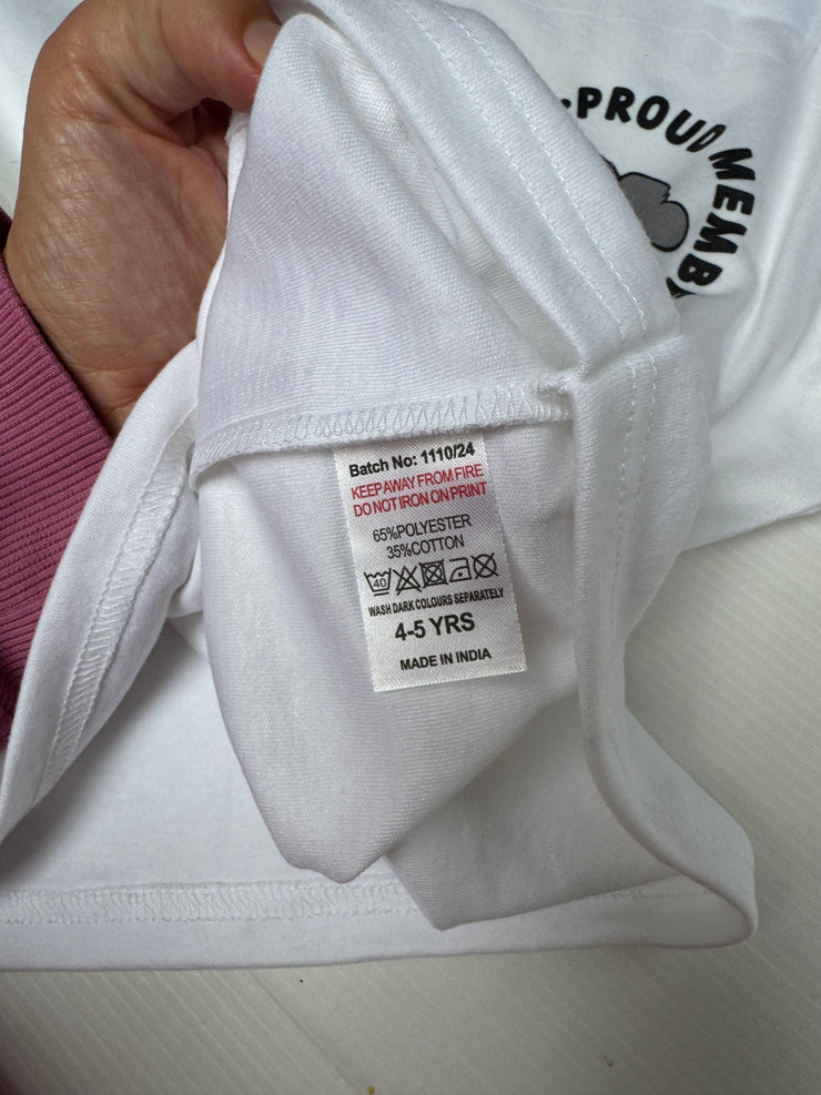 4-5 years Puddle jumper white tee
