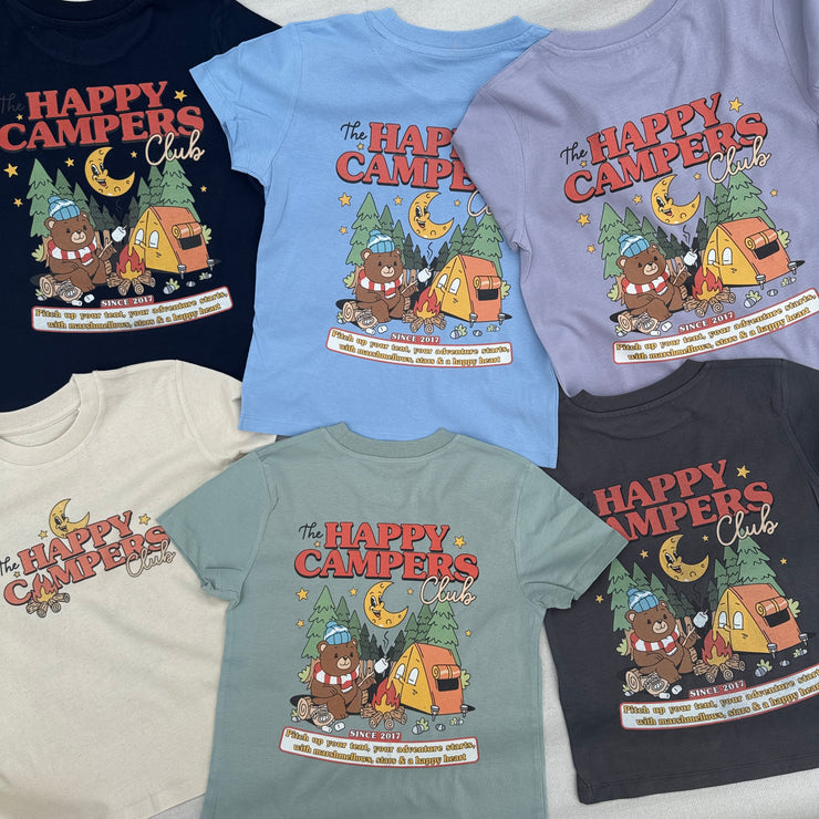 Camping (Kids & adults) T-shirt- The happy campers club organic top