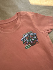 12/18 months- PRE-MADE farm fresh strawberries organic tee