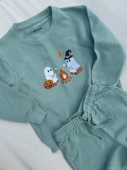 Mystery halloween embroidered kids sweater/set