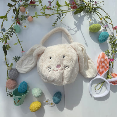 Easter bunny basket (personalised ear) cream