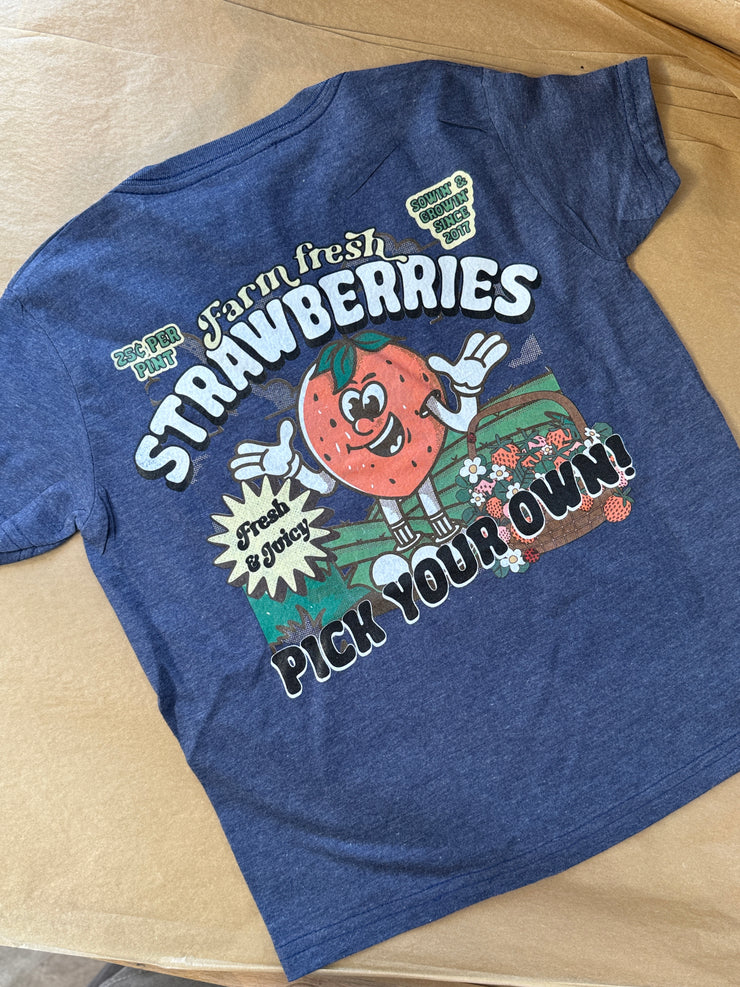 3-4 years navy strawberry tee