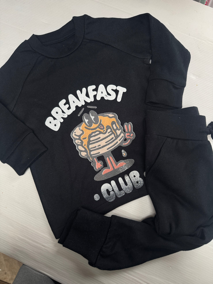 6-12 months breakfast club black tracksuit set misfit