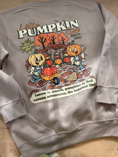 7/8 years PRE-MADE pumpkin club warm taupe