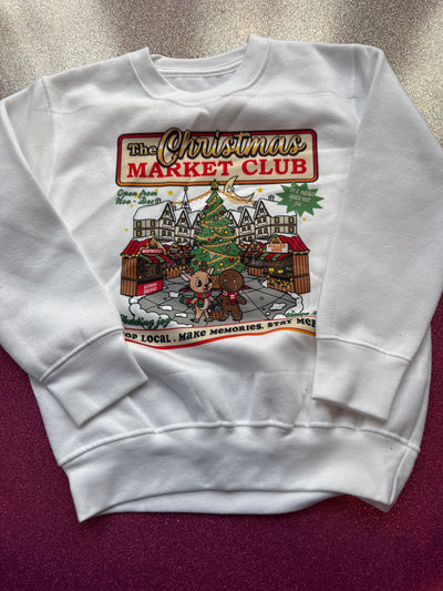 4/5 years Christmas market club white sweater