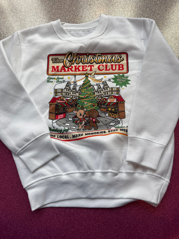 4/5 years Christmas market club white sweater