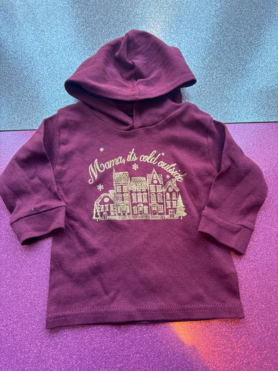 0/3 months mama it’s cold outside cotton hoodie