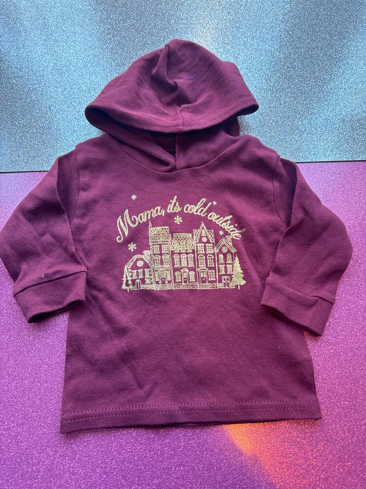 0/3 months mama it’s cold outside cotton hoodie