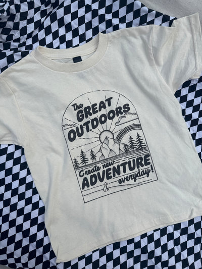 5-6 years (oversized) Great outdoors natural tee