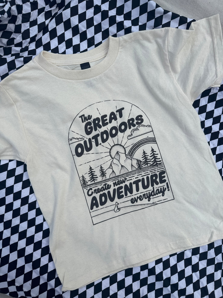 5-6 years (oversized) Great outdoors natural tee