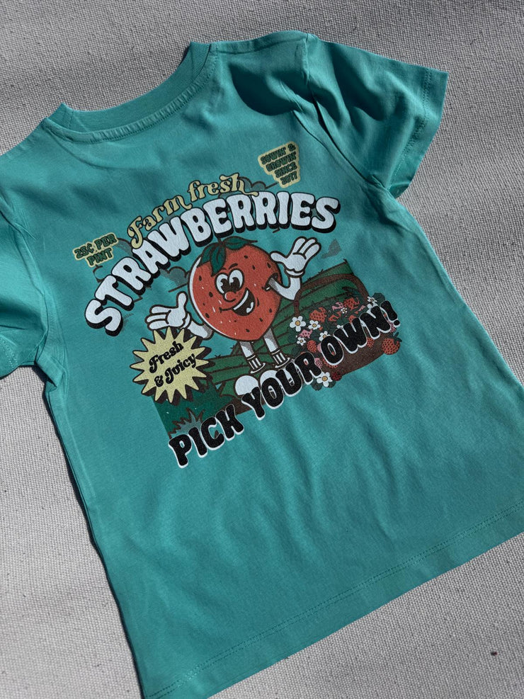Pick your own Strawberry Kids organic T-shirt- kids top
