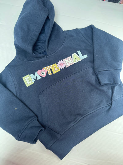 6-12 months Emotional navy hoodie