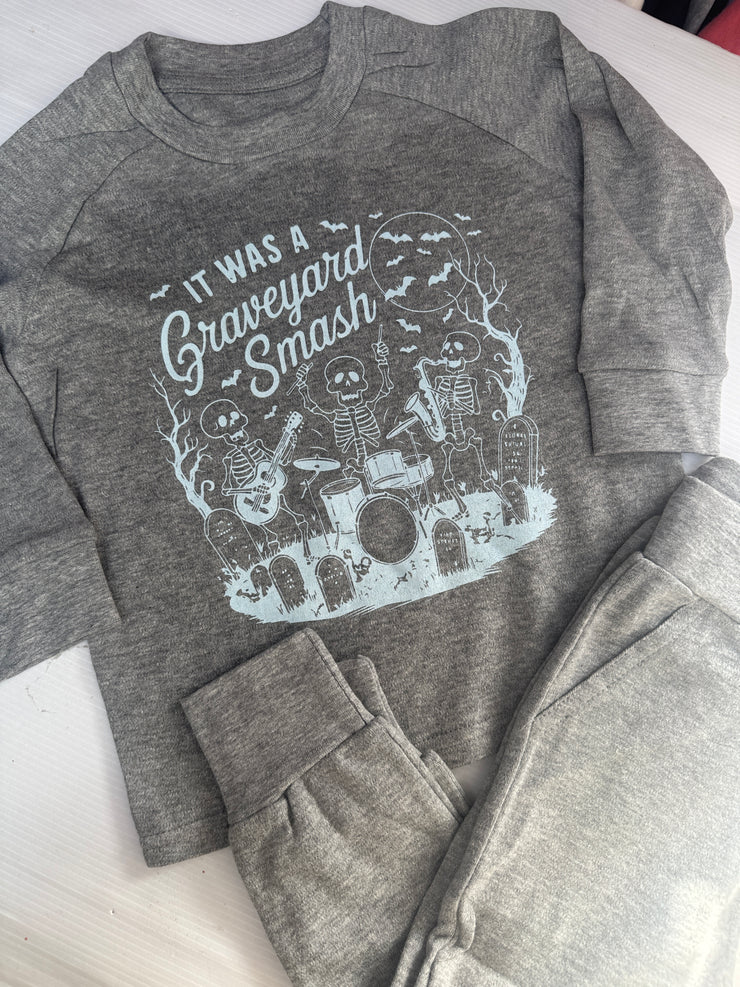 Graveyard smash grey set 12-18 months