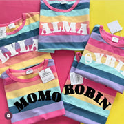 Personalised Pastel Striped Tee