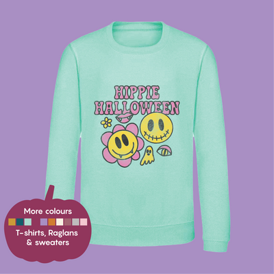 HIPPIE HALLOWEEN T-shirt/ Raglan/ Sweater Kids and adults
