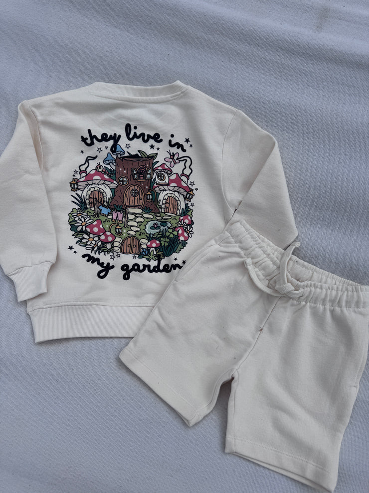 Fairy garden- Kids Sweater & Shorts set
