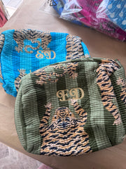 Quilted handmade cotton make up/ toiletry organiser bags