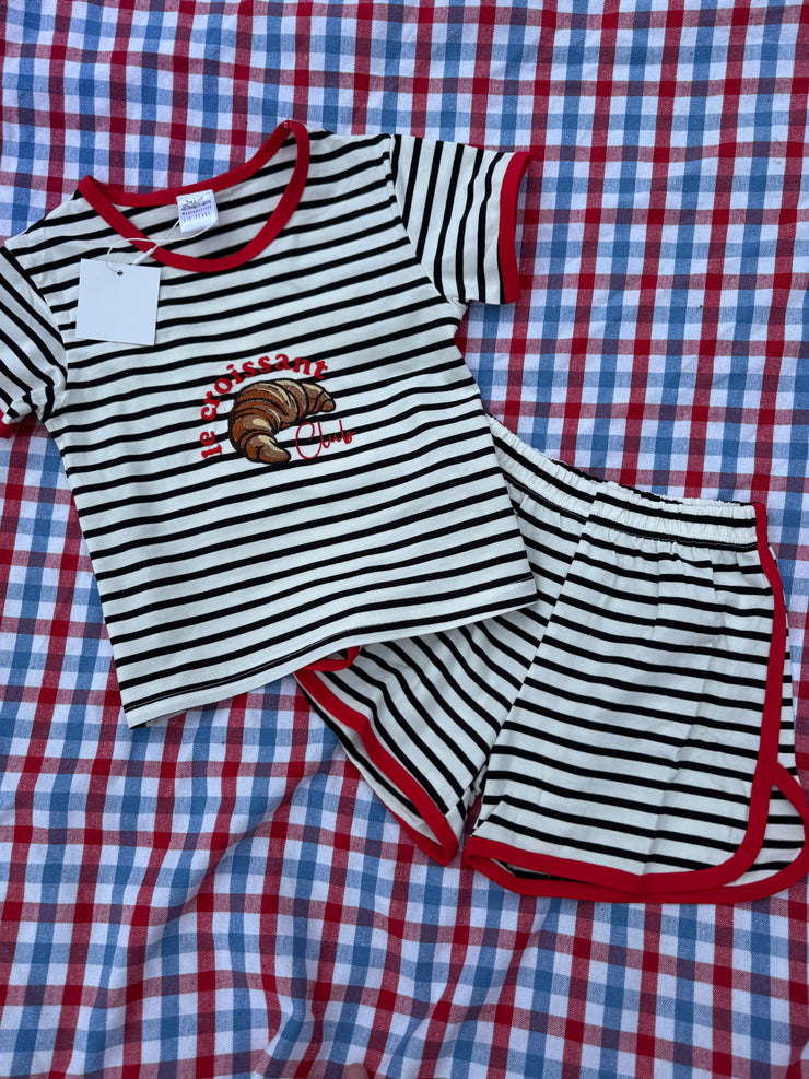 Le croissant club striped summer set