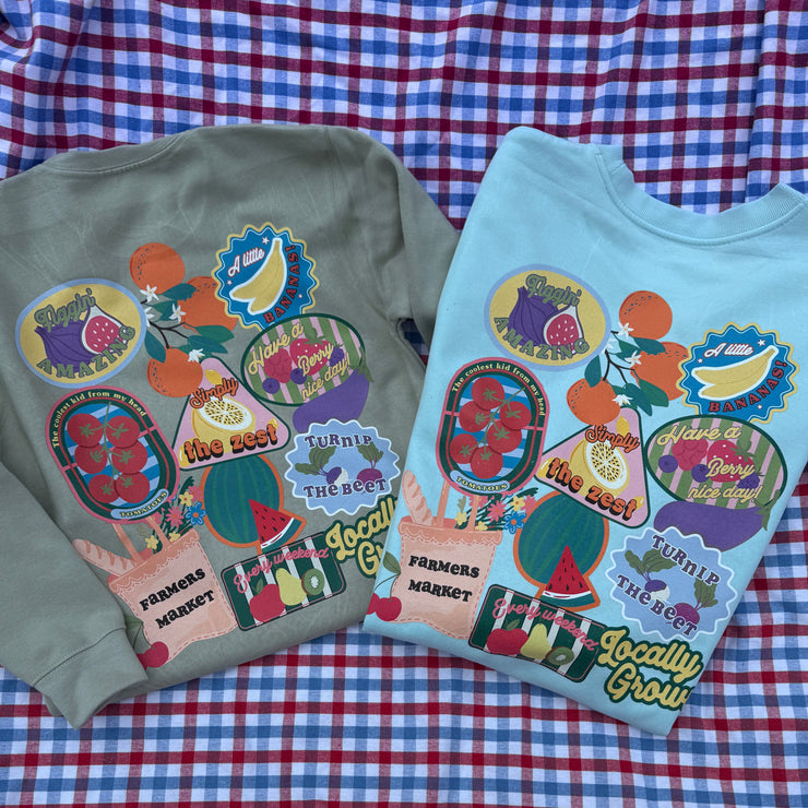 Farmers market sweatshirt (adult and kids)