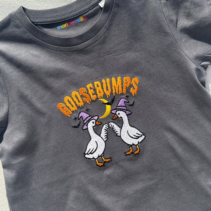 Embroidered goosebumps tee/ sweater (adult & Kids)