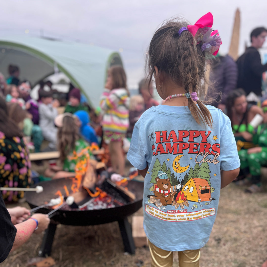 Camping (Kids & adults) T-shirt- The happy campers club organic