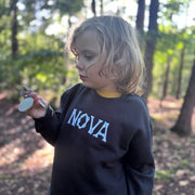 Embroidered 3D bones name adult and kids sweater