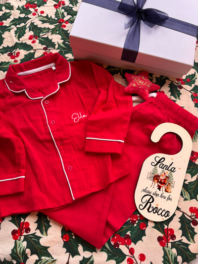 Christmas eve box bundle  (Script name) (Pyjamas, door hanger and tree decoration) (Copy)