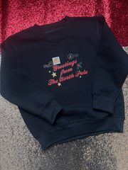Greetings from the North Pole Sweatshirt (kids and adults)