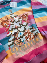 Pastel vintage tree Name Rainbow Kids Jumper