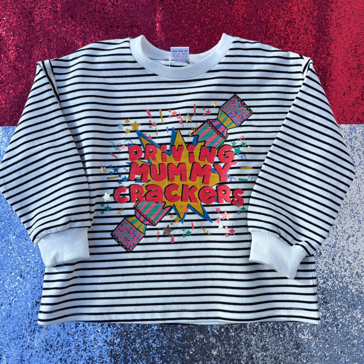Driving mummy/daddy mad Christmas Striped Slouch kids Sweater