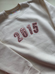Year applique sweater (adults and kids)