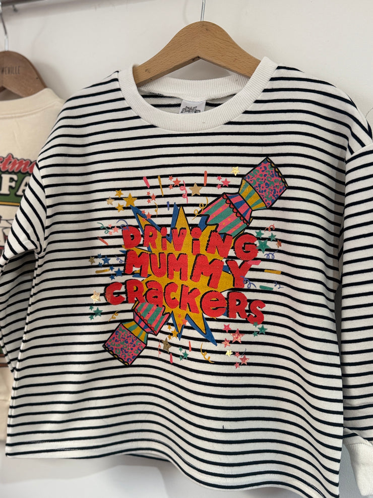 Driving mummy/daddy mad Christmas Striped Slouch kids Sweater