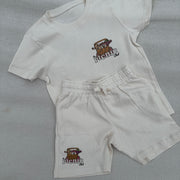 The picnic club shorts and t-shirt kids co-ord