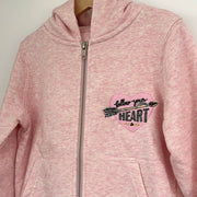 Follow Your Heart Valentines Embroidered Organic Zip Hoodie